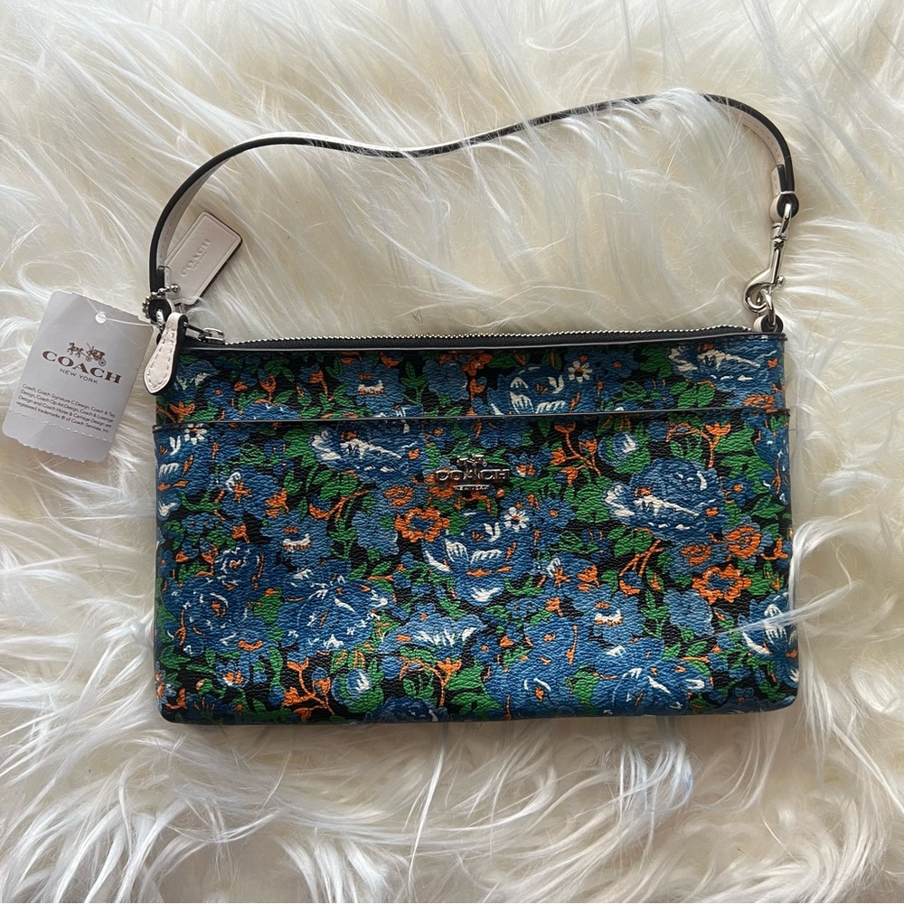 Coach Rose Meadow Floral Print Pop Out Pouch (F57987)